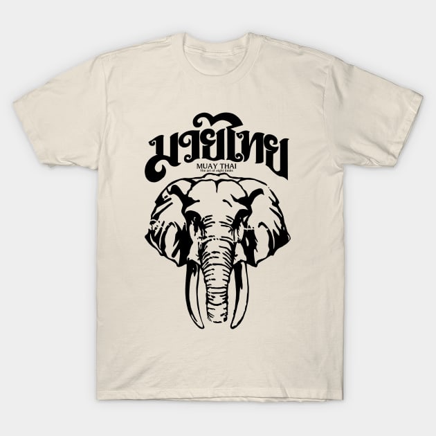 Muay Thai Sak Yant Elephant T-Shirt by KewaleeTee